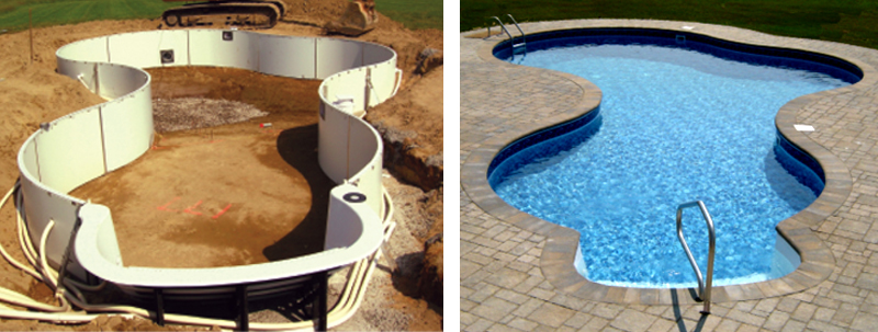radiant inground pools inground pool installation 800x303 before install Inground Pool Installation